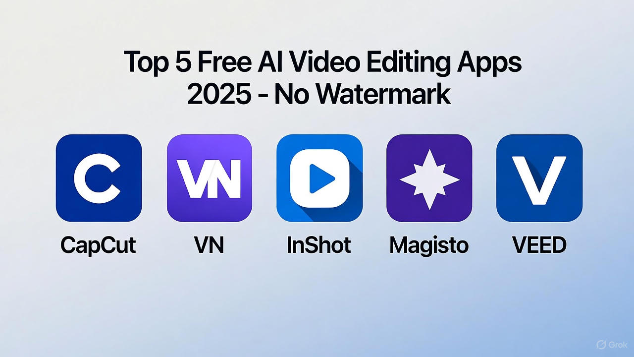 Top 5 Free Ai Video Editing Apps 2025 (Android & Iphone – No Watermark, 100% Auto-Edit)