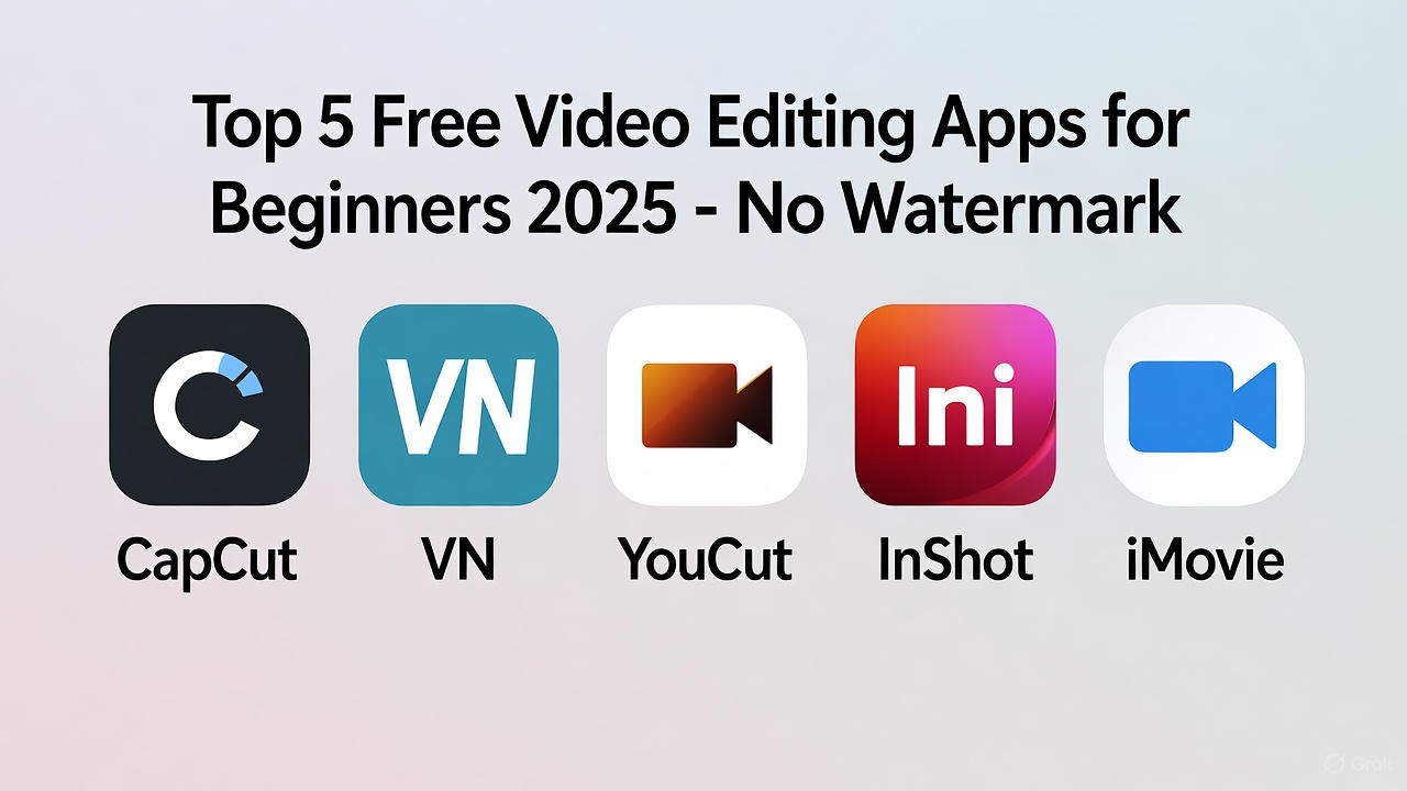 Top 5 Free Video Editing Apps For Beginners 2025 (Android & Iphone No Watermark)